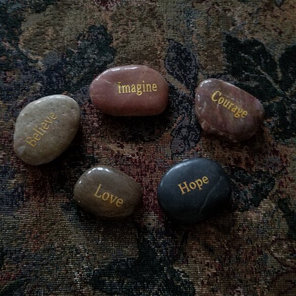 Inspiration stones for thought, affirmation, encouragement, set of 5, NWOT - Picture 4 of 5